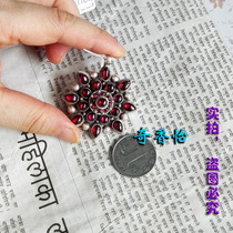 zi ya wu pendant Nepal 925 sterling silver with natural garnet pendant pendant pendant about 4 5cm