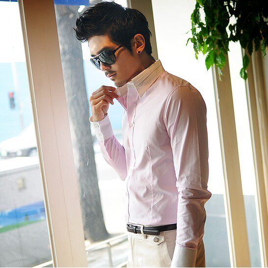 Korean Business Men's autumn shirt men's Korean version of slim men's long sleeve shirt shirt shirt special spot