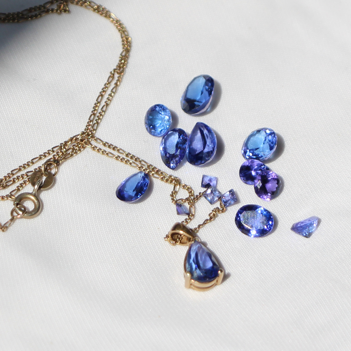 Imported from South Africa Tanzanite Bare stone Tanzanite blue 0 33-2 33