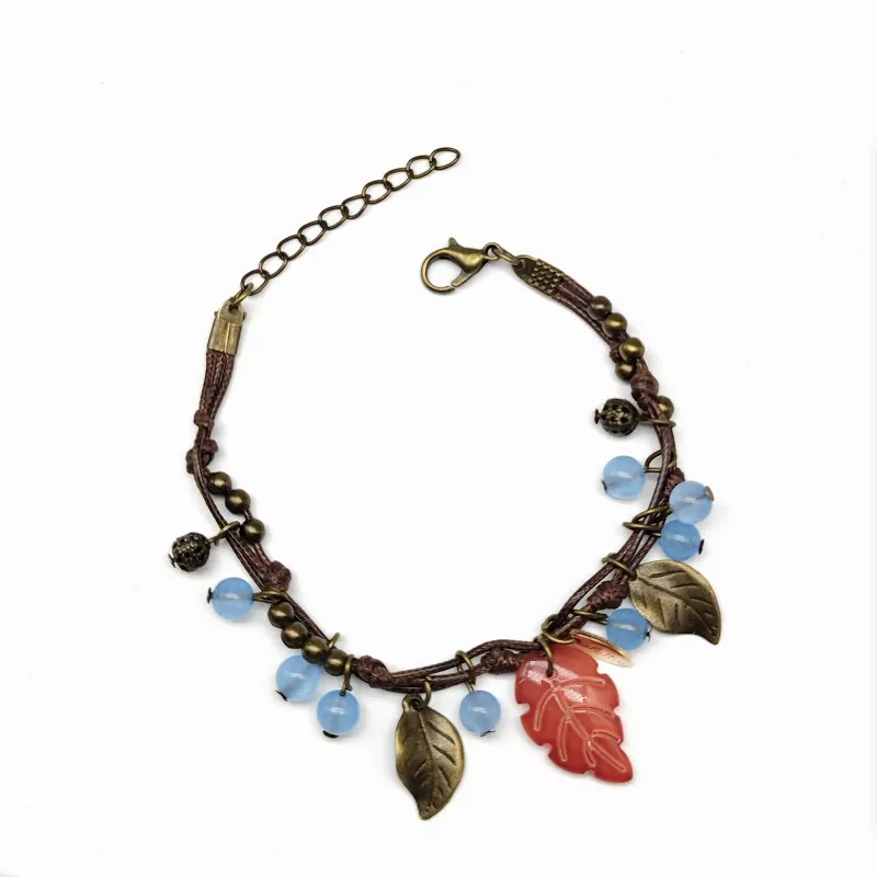 Ретро:woven beaded bracelet handmade, этнические украшения, Ханьфу, орхидея, этнический стиль