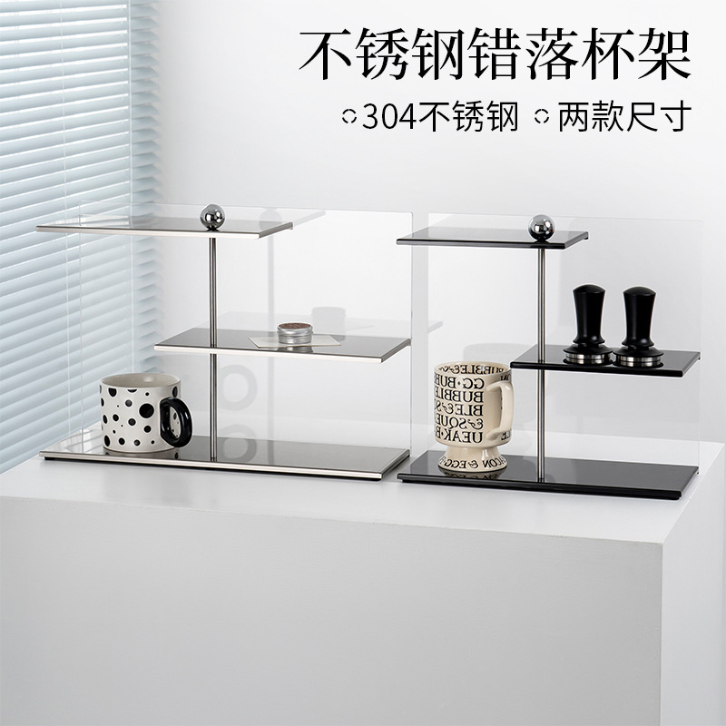 Stainless Steel Storage Rack for Cosmetics and Perfumes, Acrylic Staggered Rack, Water Cup Desktop Multi-Layer Storage Display Rack Stainless Steel Storage Rack for Cosmetics and Perfumes, Acrylic Staggered Rack, Water Cup Desktop Multi-Layer Storage Display Rack