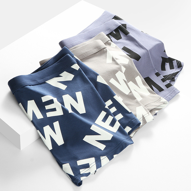 Teenagers' Cotton Underwear, Comfortable and Breathable, Boxer Briefs for Older Children and Men