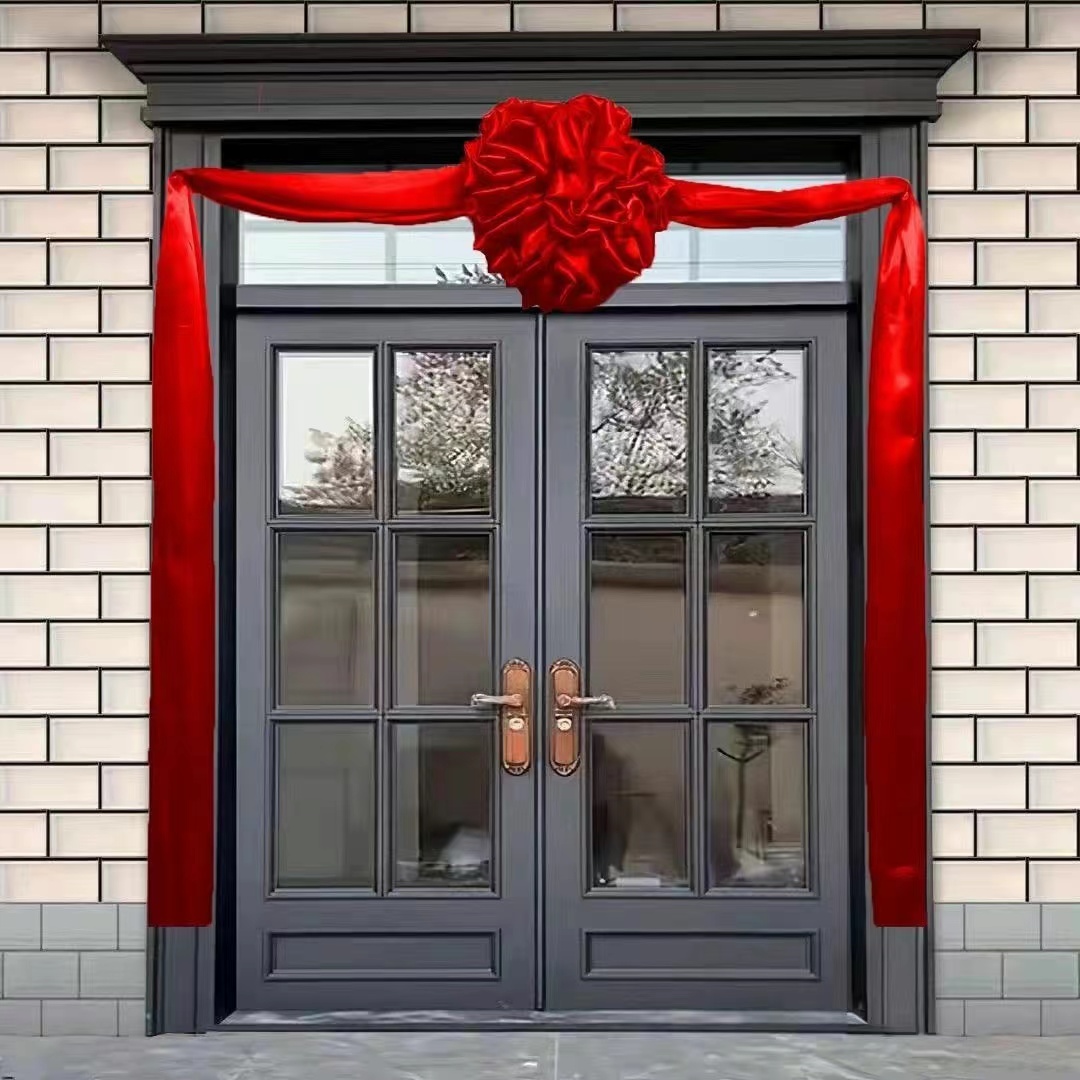 Wedding Big Red Flowers Red Silk Forged Bouquet Red embroidered ball New house Joe moved in and hung with red and festive big red bum head flower-Taobao