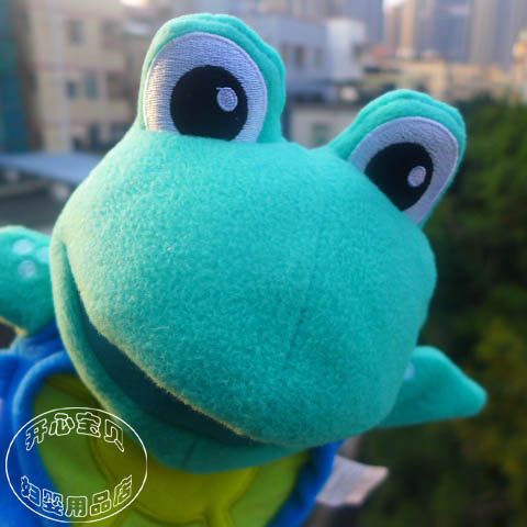 Mouth Will Move Frog Hand Puppet Toy Green Turtle Hand Puppet Tortoise Rabbit Race Hand Puppet Story Prop Original Single Item