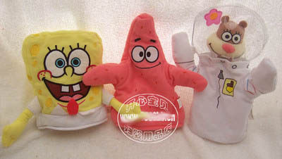 Original Single Sponge Baby Hand Puppet Astronaut Squirrel Sandy Hand Puppet Big Stars Young Children Performance Story Props