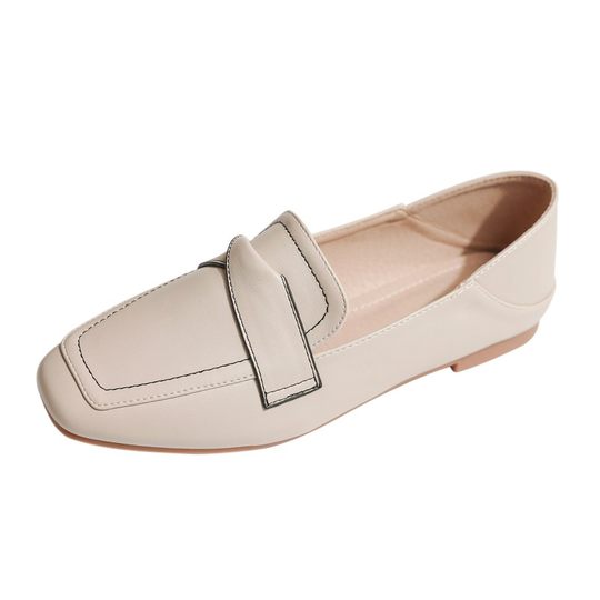 Women's Loafers 2025 Spring and Autumn New Style Flat Slip-On Shoes British Retro Small Leather Shoes Versatile Single Shoes