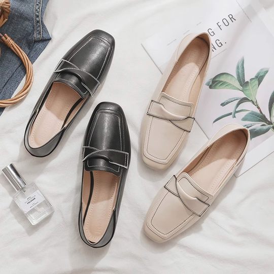 Women's Loafers 2025 Spring and Autumn New Style Flat Slip-On Shoes British Retro Small Leather Shoes Versatile Single Shoes