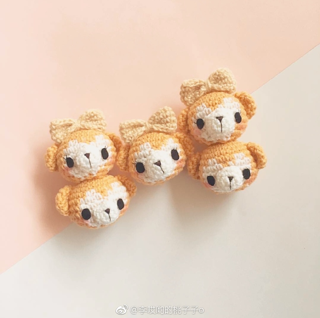 Crochet Doll Figurolysis Mini Daffy Bears Pendant Chinese Electronic diagrams Unfinished products No film Mao Line Diy