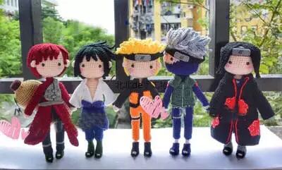 Hot Naruto Naruto I love Lozosuke Kakashi Itachi full set of crochet dolls graphic electronic tutorial