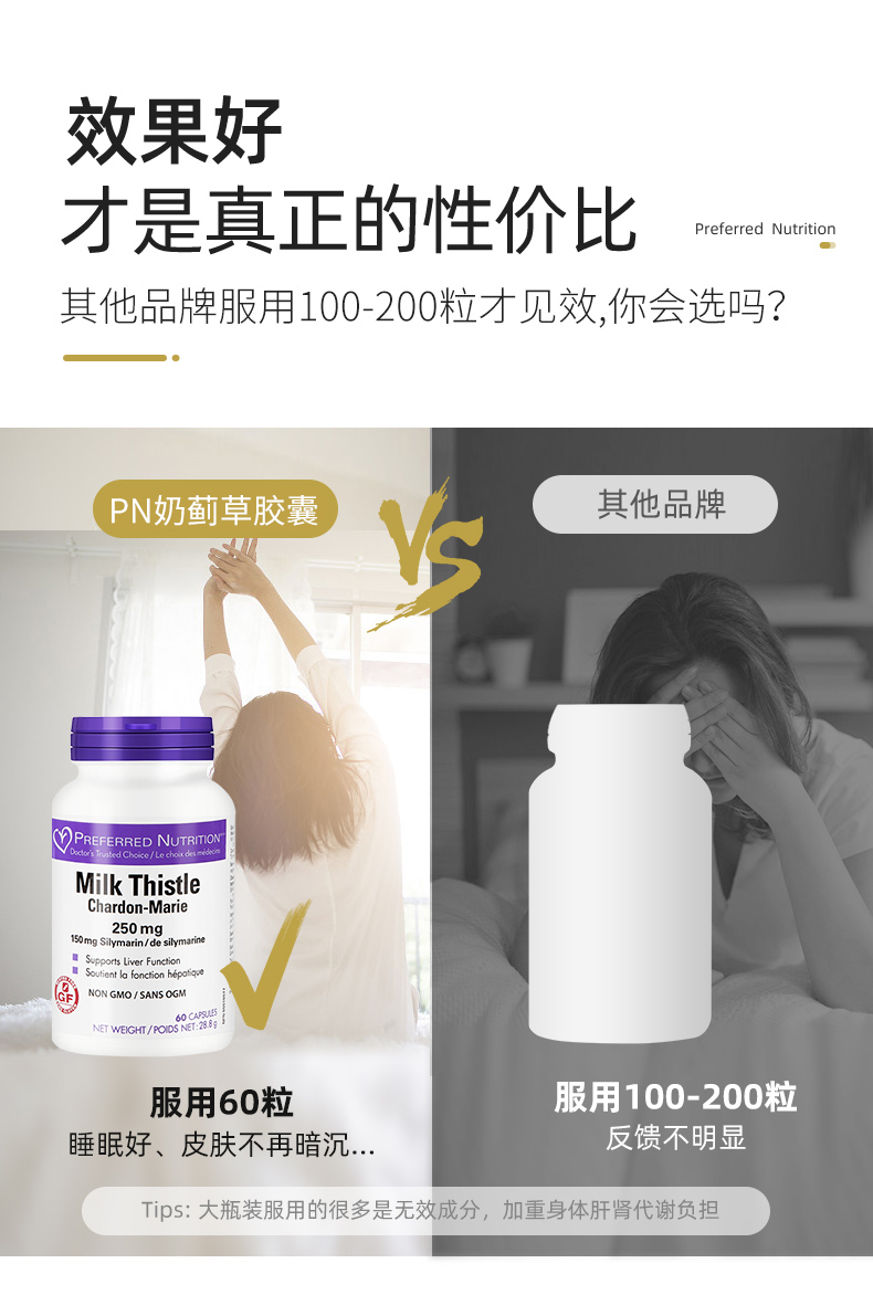 持平史低！加拿大进口，醒酒护肝：60粒x2瓶 PN 奶蓟草精华片 49元包邮（之前推荐58元） 买手党-买手聚集的地方