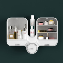 Household cosmetics storage box bathroom wall-mounted non-perforated dustproof Waterproof washroom wall rack