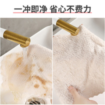 Dishwashing towel kitchen dishcloth non-stained oil housework cleaning oil absorbent fiber household kitchen supplies dishwashing artifact
