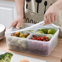 Special fresh-keeping box for refrigerator transparent plastic box rectangular sealed box refrigerated food storage box commercial with lid