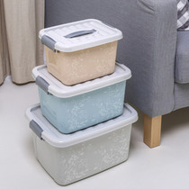 Wo Zhiwo toy storage box plastic finishing box clothing storage box wardrobe storage box with three-piece cover