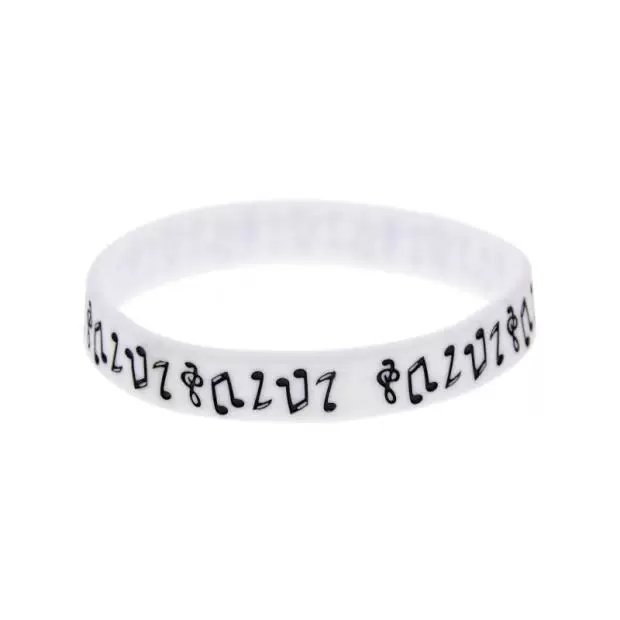 Amazon AliExpress Supply Coloring Music Symbol Music Note Soft Silicone Bracelet White Fashion Bracelet