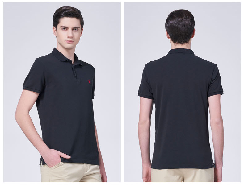 Khiêu vũ với wolf ngắn tay T-Shirt 2016 mùa hè người đàn ông mới của thời trang cotton màu rắn giản dị nam POLO shirt 6905 áo polo đồng phục