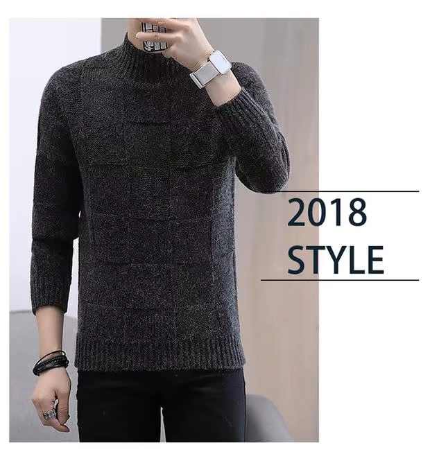 Áo len cổ lọ nửa mùa thu đông 2018 phiên bản nam Hàn Quốc của xu hướng áo len retro cá tính Nhật Bản áo len nam cardigan nam