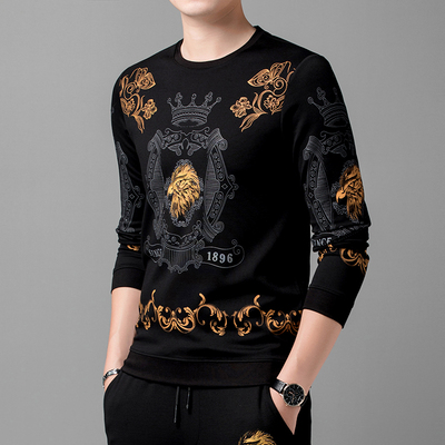 正品新款青年男式春季时尚卫衣百搭长袖T恤