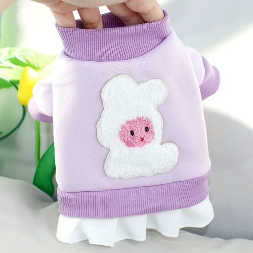 Puppy Spring и осенняя потная пота Teddy Bie Beauty Pets осень и зимние маленькие кошки и одежда для кошек -инсии