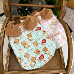 Tragable Dog Cotton Clothes Teddy Cat Small Size Dogs Yorkshire VIP Beaumi Bear Pet Clothes Autumn and Winter Clothes