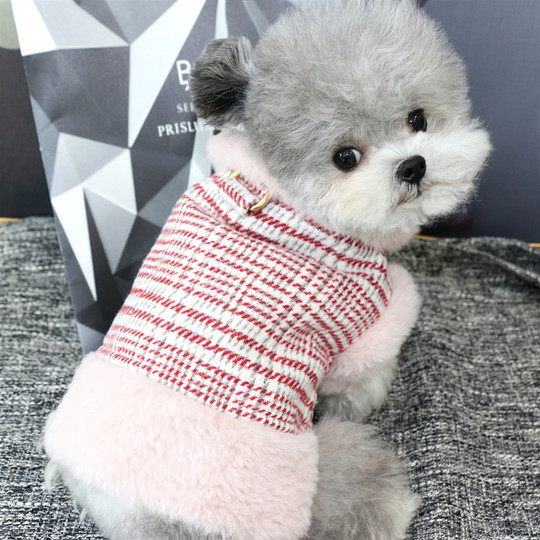 Autumn and Winter Thickened Warm Dog Cotton Coat Pet Clothes for Bichon Frise, Poodle, Pomeranian, Teddy, Schnauzer Small Dogs
