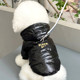 Dog Cotton Coat with Leash, Pet Clothing for Autumn and Winter, Warm for Bichon, Teddy, Cat, Pomeranian, Small Dogs, Winter Cotton Coat