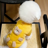 Новинка 2024 года, осенне-зимняя одежда для щенков, трехмерная карманная толстовка с тягой медведя на двух ногах, одежда для кошек и домашних животных