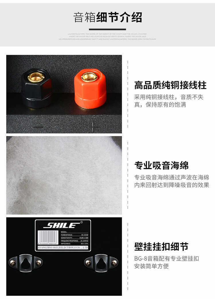 Мультимедийная акустика 狮乐(shile) ok-555c+bg-8 专业小型会议室音响组合店铺背景音乐 Lion Music