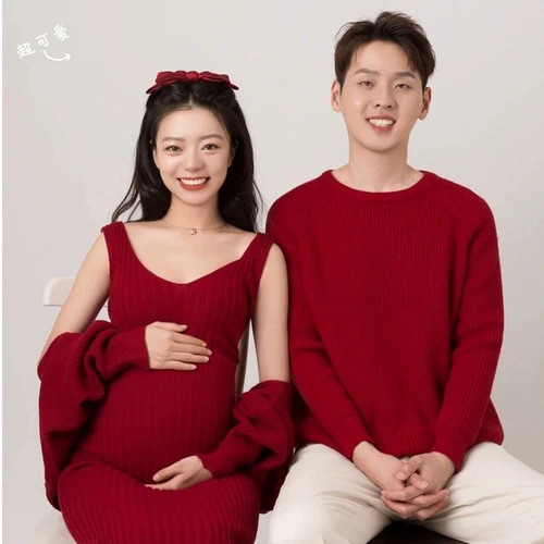 Новая пара беременная женщина фото одежды фото студий Новый год красивая беременная мамочка Большой живот фото арт фото фото