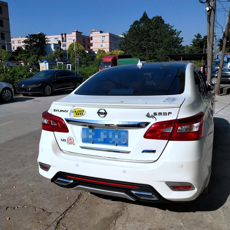 Nissan Xuanyi cánh đuôi 12-18 mới sylphy đặc biệt sửa đổi áp lực ngang cánh đuôi cố định lắp đặt cánh miễn phí đuôi gió pista