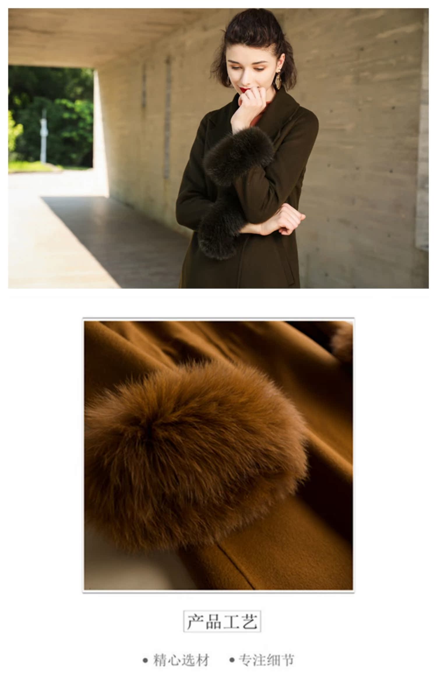 Thương hiệu nữ 2019 thu đông mới tay áo len len dài tay hai mặt áo khoác cashmere - Áo len lót đôi áo khoác đẹp
