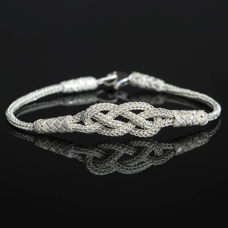 Turkish S999 Sterling Silver Wire Hand-Woven Couple Boyfriend and Girlfriend Student Bracelet Chinese Valentine's Day Confession Accessories