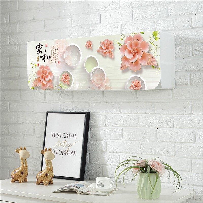 Hang-up set inner machine dust cover large 1P beautiful cartoon fabric big gold bedroom Gree wall-mounted air conditioner cover