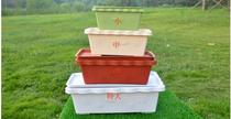 Send tray extra large balcony seed pot rectangular resin flower pot vegetable flower long groove long non-toxic pp material