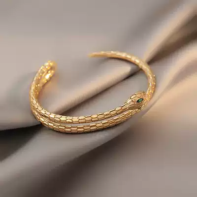Snake-shaped advanced sense bracelet female original opening new niche design Net red hand exquisite gold-plated light luxury bracelet