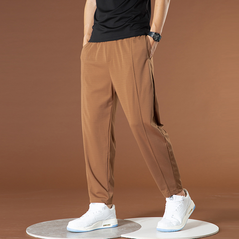 Men's Casual Pants, Loose Fit, Trendy, Sporty, Tapered, Korean Style, Versatile, Camel Color, Comfortable, Stretchy Harem Pants for Men Men's Casual Pants, Loose Fit, Trendy, Sporty, Tapered, Korean Style, Versatile, Camel Color, Comfortable, Stretchy Harem Pants for Men