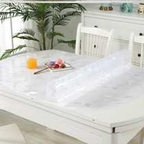 Black 5mm frosted thickened PVC tablecloth Waterproof and oil-proof dining table Coffee table pad tablecloth Leave-in plastic