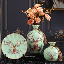 Cute Ceramic Vase ornaments living room flower arrangement simple European art room American large practical restaurant