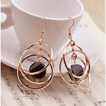 Earrings female cute simple same style European and American long metal tassel temperament Tide people ear clip without ear hole female