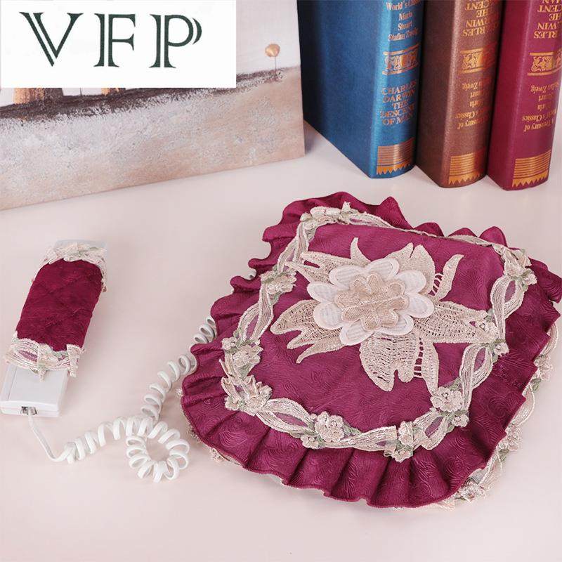 European lace decorative landline telephone cover dust cover fabric square cover phone cover telephone cover telephone cover sticker