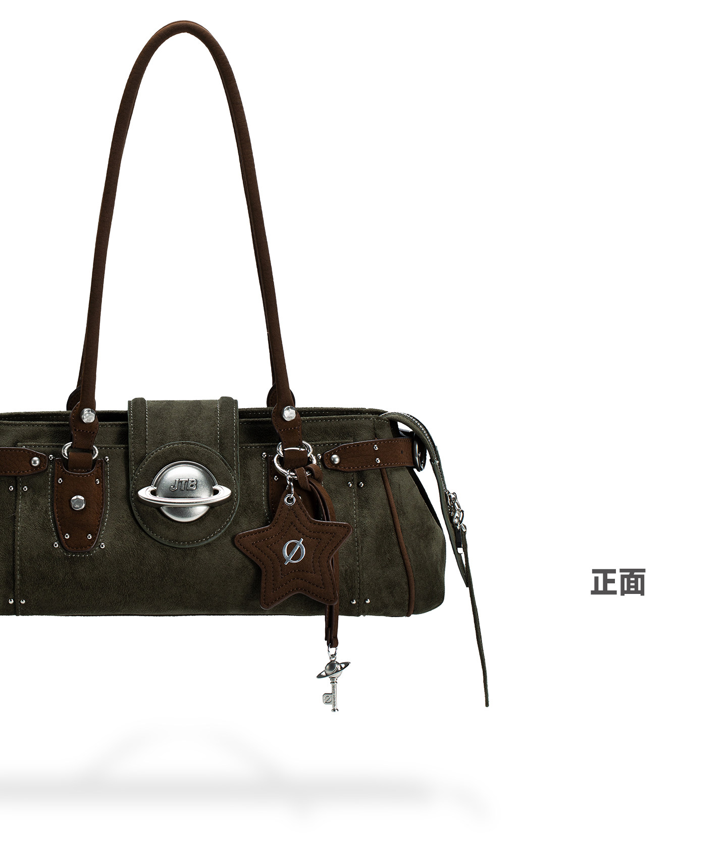 JELLY TOYBOY Cowhide Olive Green Underarm Bag
