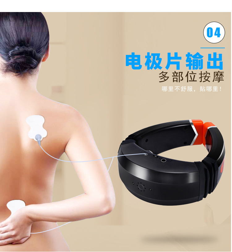 Cervical Meridian massager instrument neck shoulder circumference waist pillow electric kneading neck shawl hot compress home