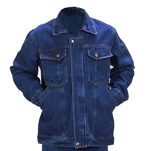 Демисезонный джинсовый хлопковый износостойкий комбинезон, увеличенная толщина, защита от ожогов