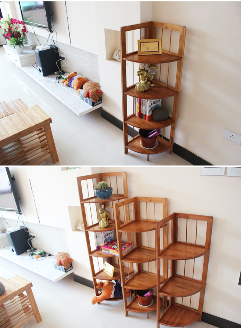 Tre phòng khách lưu trữ góc khung phân vùng sàn gỗ rắn khung phòng tắm góc phòng ngủ nhà bếp đặc biệt - Kệ kệ giày gỗ
