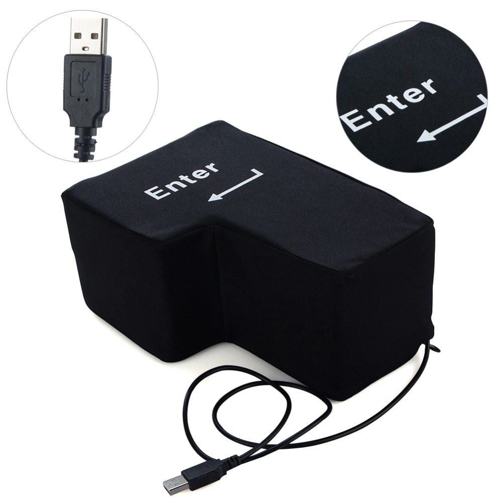 Slow Rising Big USB Enter Key Anti Stress Button USB Pillow