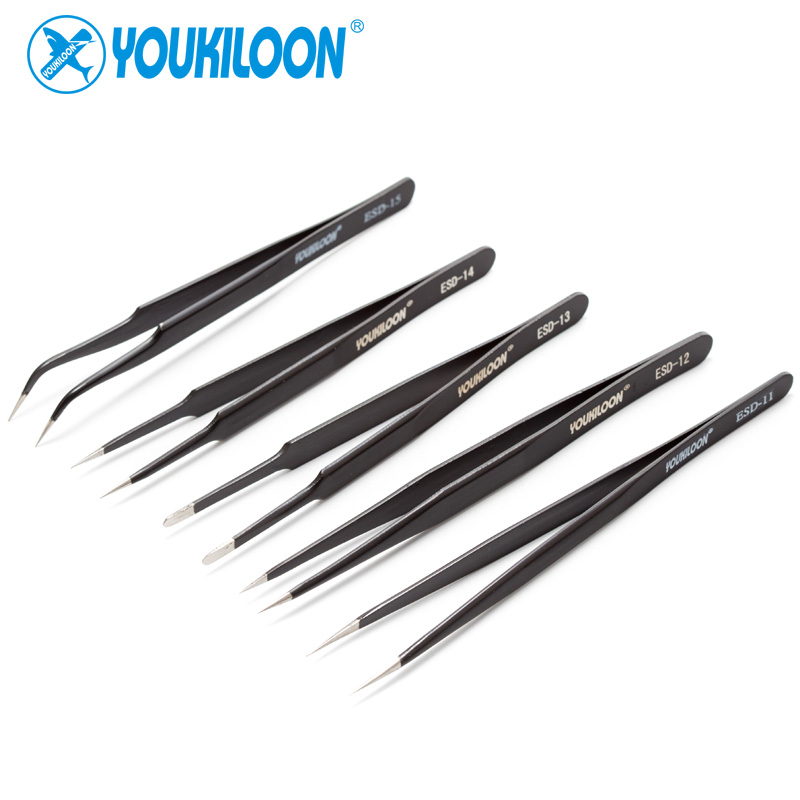 Antistatic tweezers pointed long nie clips tool to repair handmade nests elbow handbills with large stainless steel-Taobao