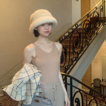 WangHanYan hit bottom vest woman 2020 autumn winter new inner lap pure color knit pendant with sleeveless blouses