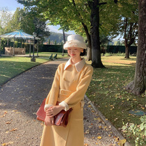 WangHanYan2020 popular with a long section 100% Australian wool temperament cashew retro bifacial nigdresses