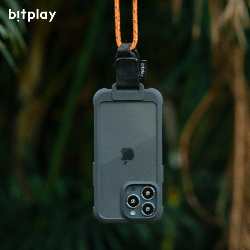 Bitplay Taiwan Travel Case Suitable for Apple 14 Lanyard Phone Case iPhone 16 Pro Max Outdoor Full Protection Anti-Drop Cover 15 Pro Max Transparent Neck Strap Case Outdoor Trendy Case