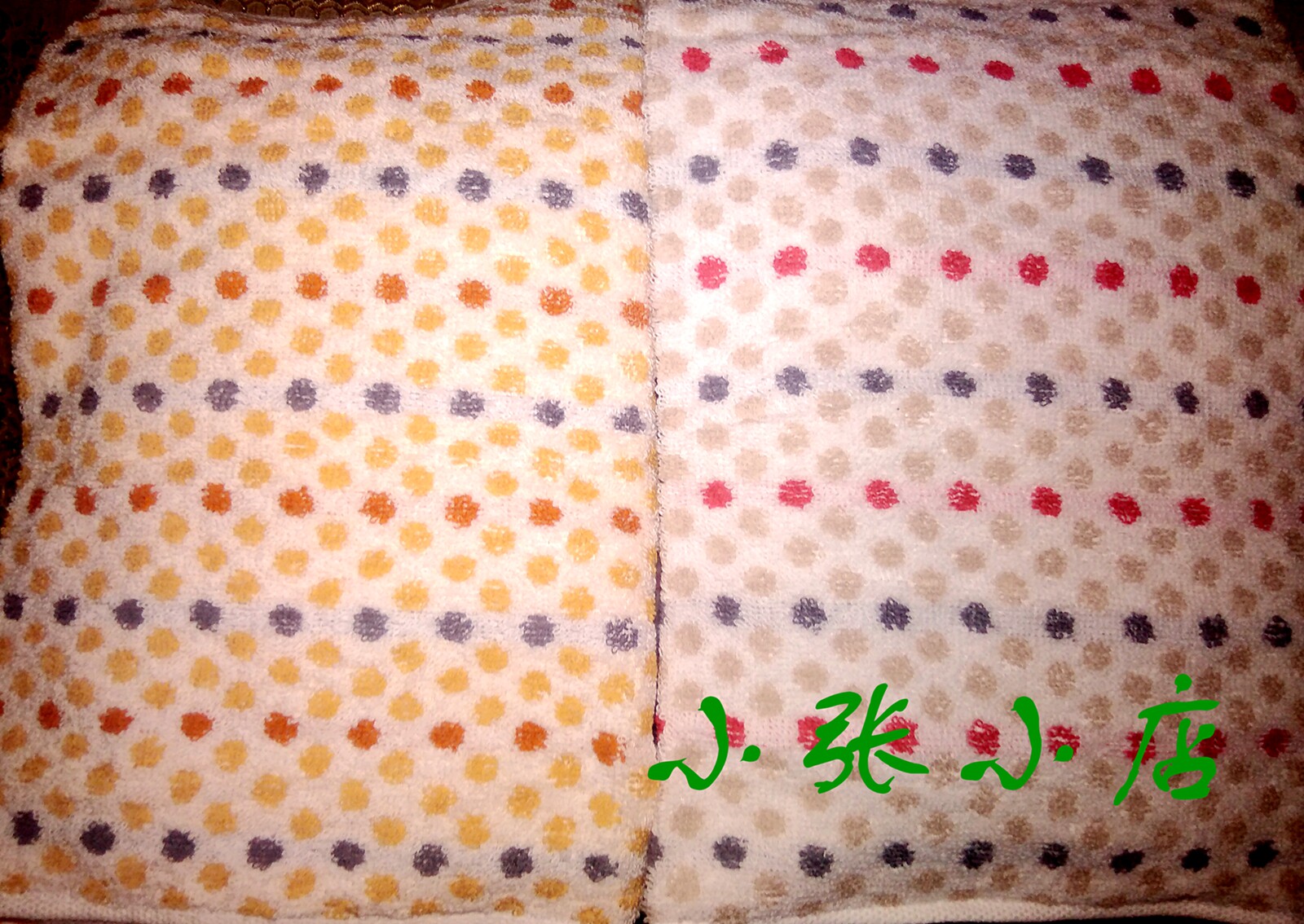 Suguo supermarket with the same Gola cotton simple polka dot pattern plain color 3304 towel antibacterial sweat absorption comfortable